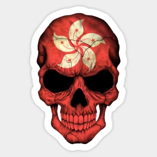 Hong Kong Flag Skull Sticker